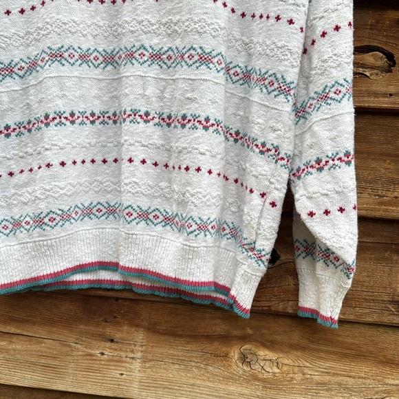 Isle of cotton vintage pullover knit collared  top - Picture 3 of 5